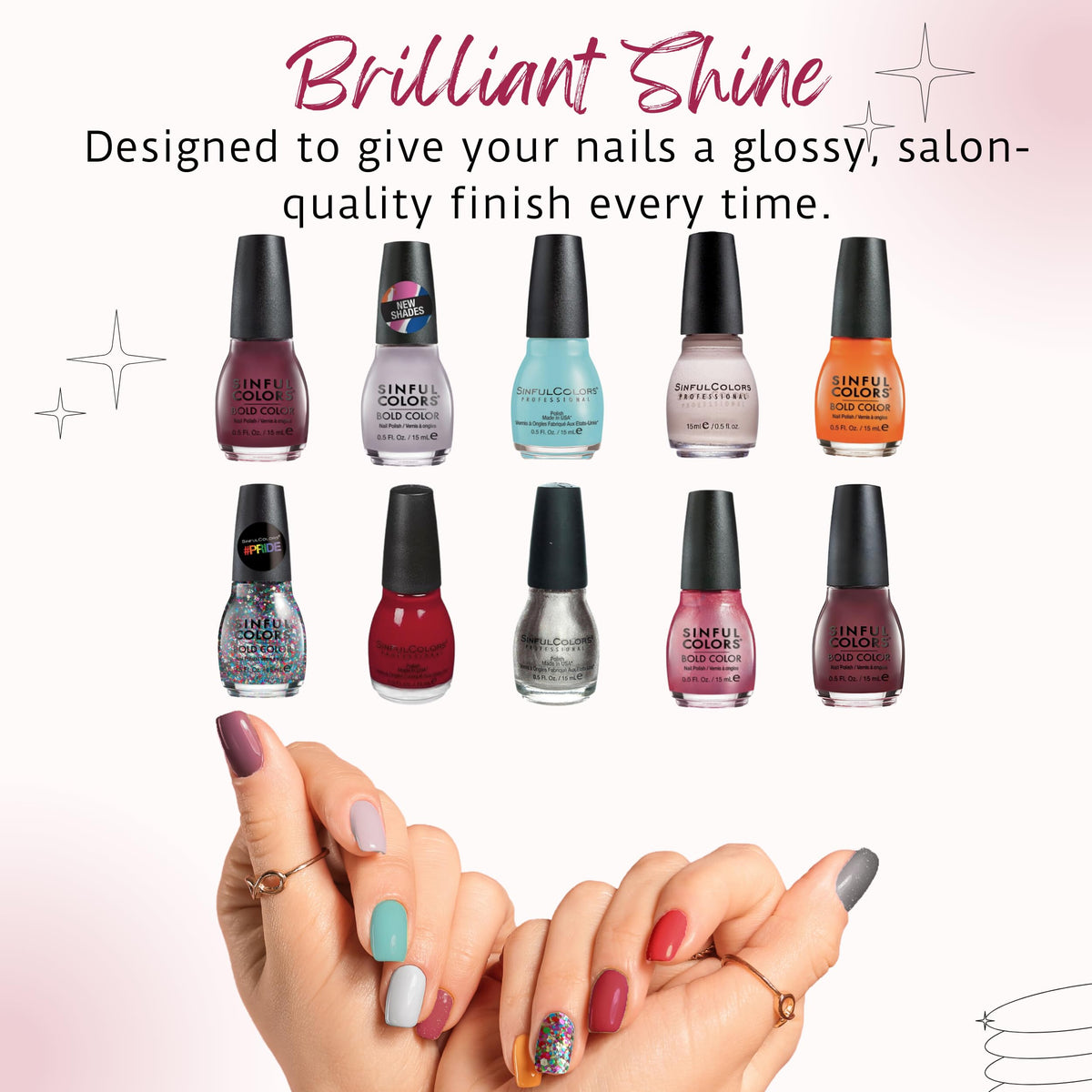 Sinful Colors Nail Polish Set 10 Piece Surprise, Plus 2 Bonus Repeat Shades Beauty & Personal Care SinfulColors