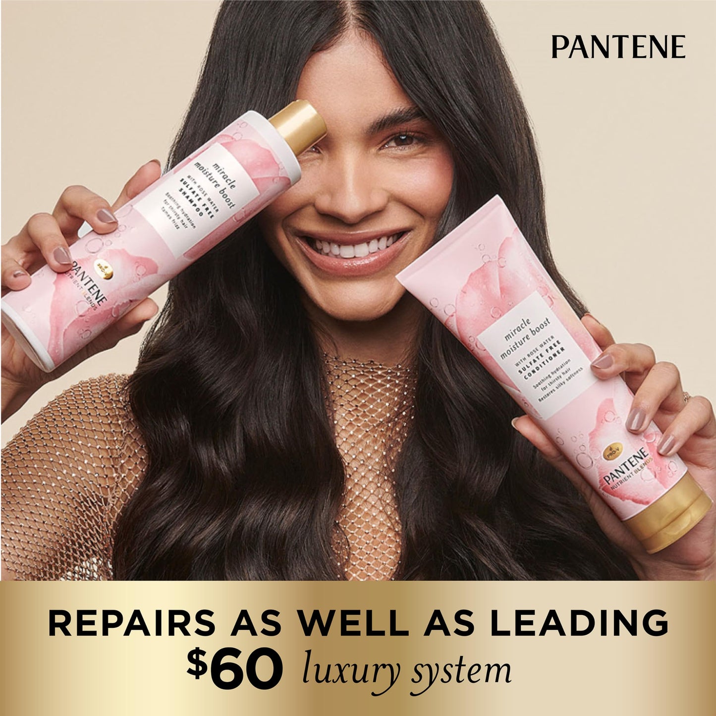 Pantene Nutrient Blends Miracle Moisture Boost Rose Water Conditioner for Dry Hair, Sulfate Free, 8 Fl Oz Beauty & Personal Care Pantene