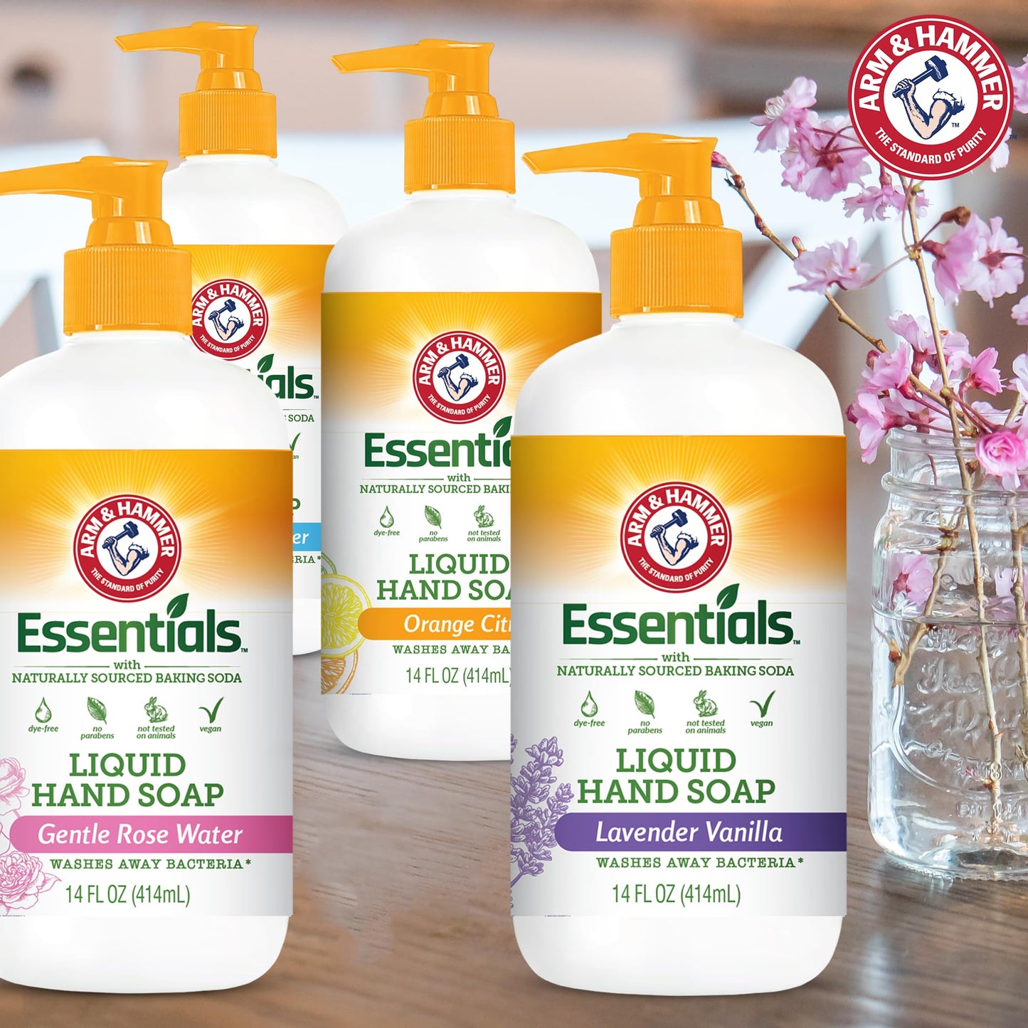 Arm & Hammer Liquid Hand Soap for Skin Cleaning - Cleanser for Kitchen & Bathroom with Fresh Rain Water Scent - Natural Hand Soap Cleanses, Softens 14 Beauty & Personal Care Arm & Hammer