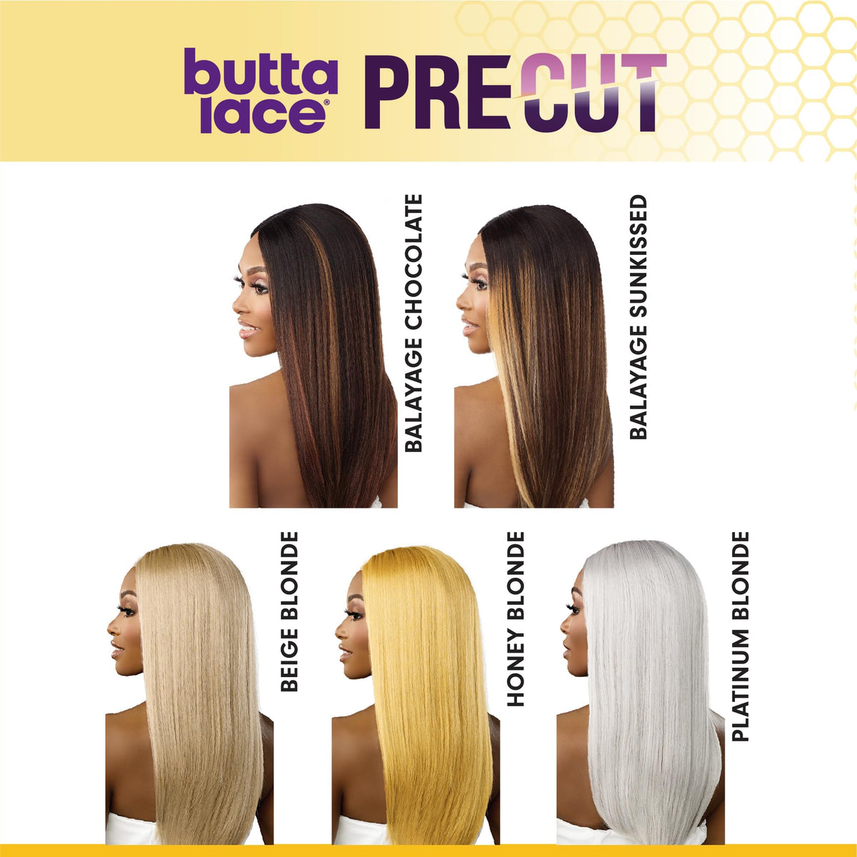 Sensationnel Butta Lace Precut Wig-Unit 16, 1B OFFBLACK