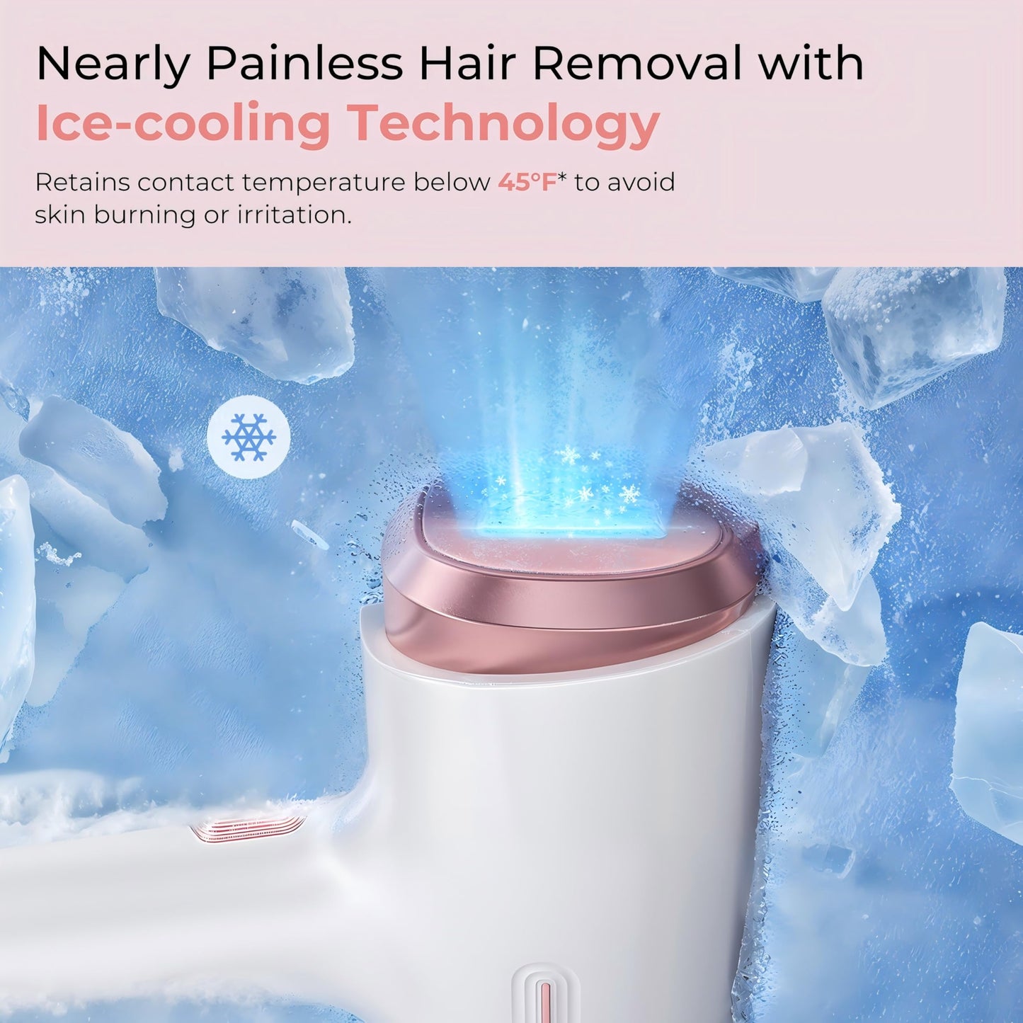 Finequin Laser Hair Removal for Women & Men, 45°F Ice-Cooling Contact, Safe & Virtually Painless Alternative to Salon IPL Hair Removal Device Beauty and Personal Care Finequin
