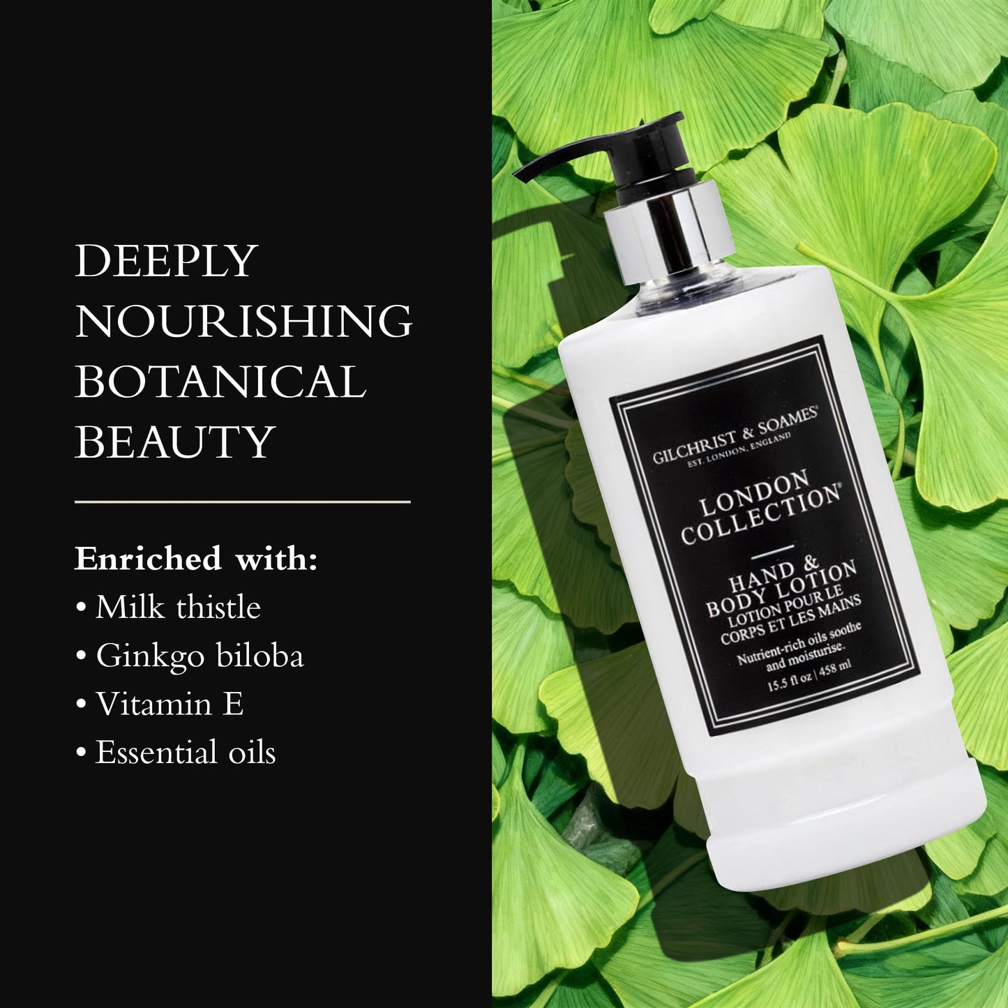 Gilchrist & Soames London Hand & Body Lotion - Natural Moisturizer with Red Tea, Soy, Grape Seed Oil, & Ginkgo - Paraben & Sulfate Free Cream Beauty & Personal Care Gilchrist & Soames