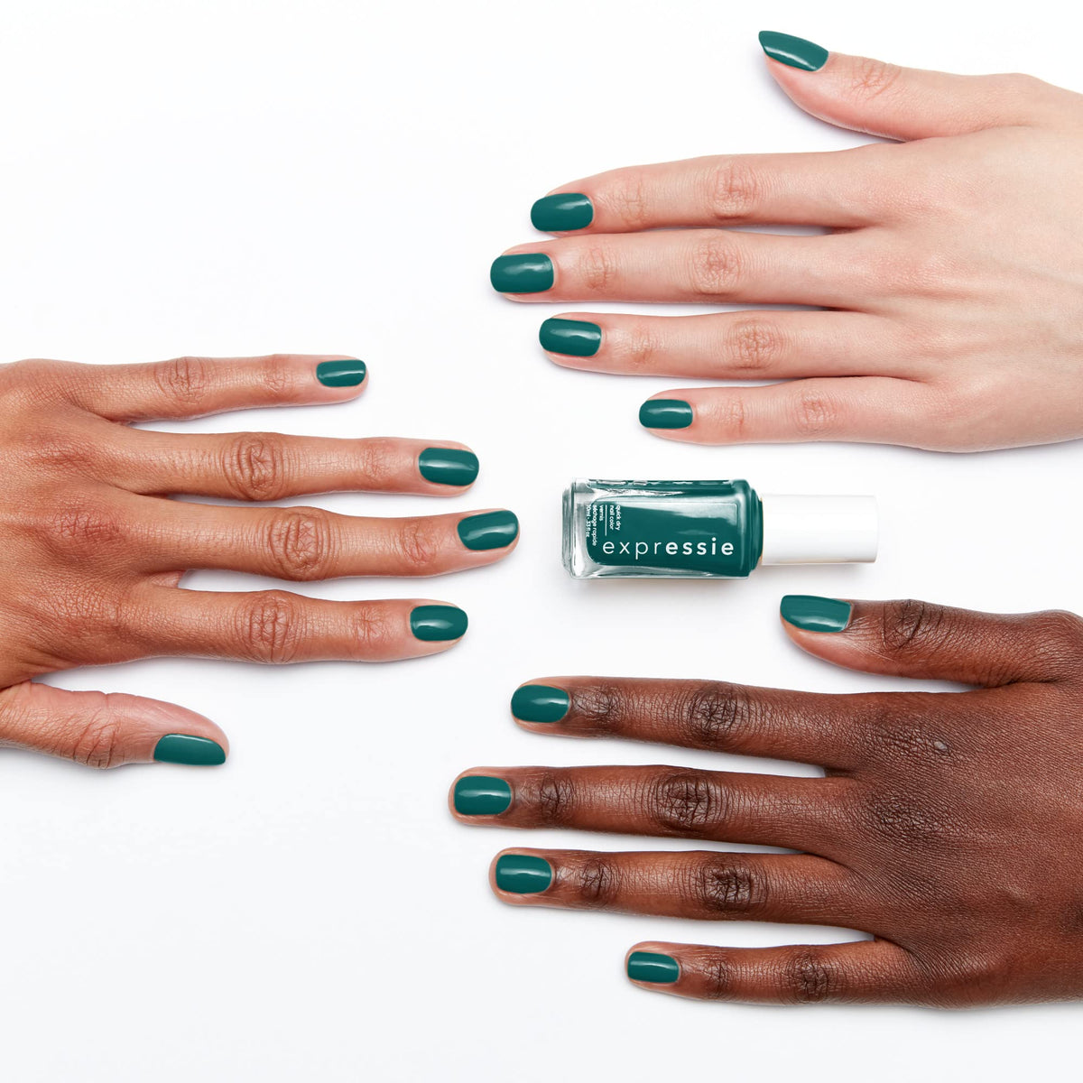 essie Expressie Nail Polish, Quick-Dry Kelly Green Nail Polish, Vegan, Streetwear N' Tear, 0.33 fl oz