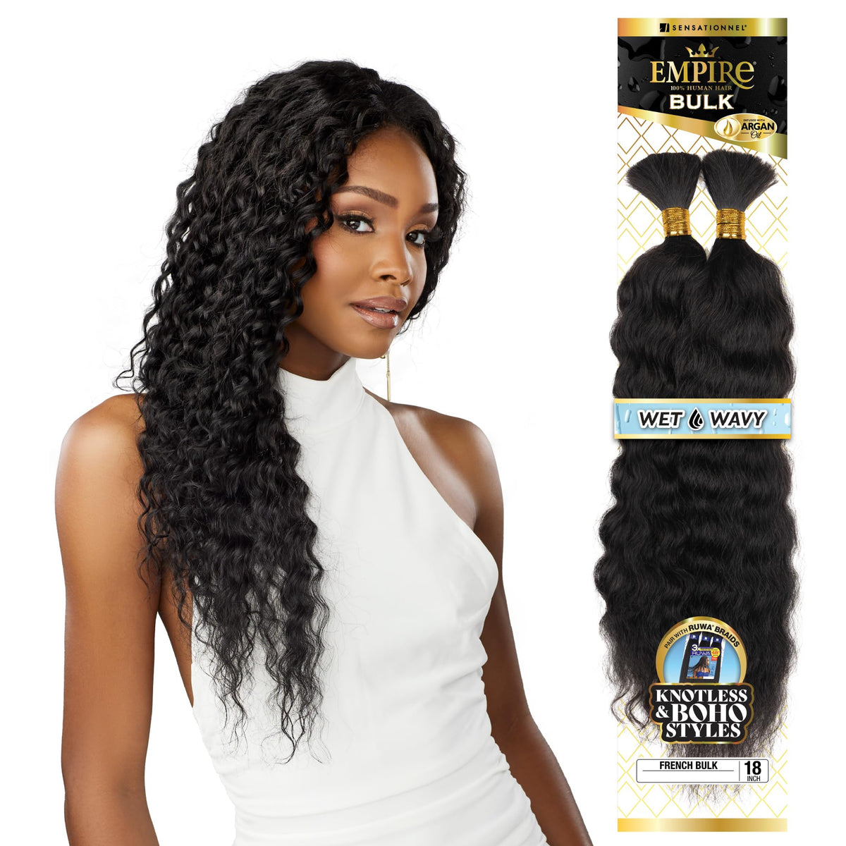 Sensationnel Empire Bulk Braiding-Wet and Wavy French,18in, 27 HONEYBLONDE