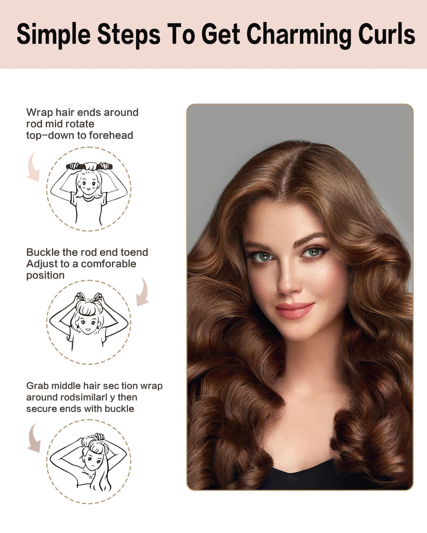 Seritant Heatless Curls Overnight with Satin Head Scarf, Velvet Hair Rollers for Blowout Look, No Heat Curling Rod for Long Thick Hair, Soft Sleep In