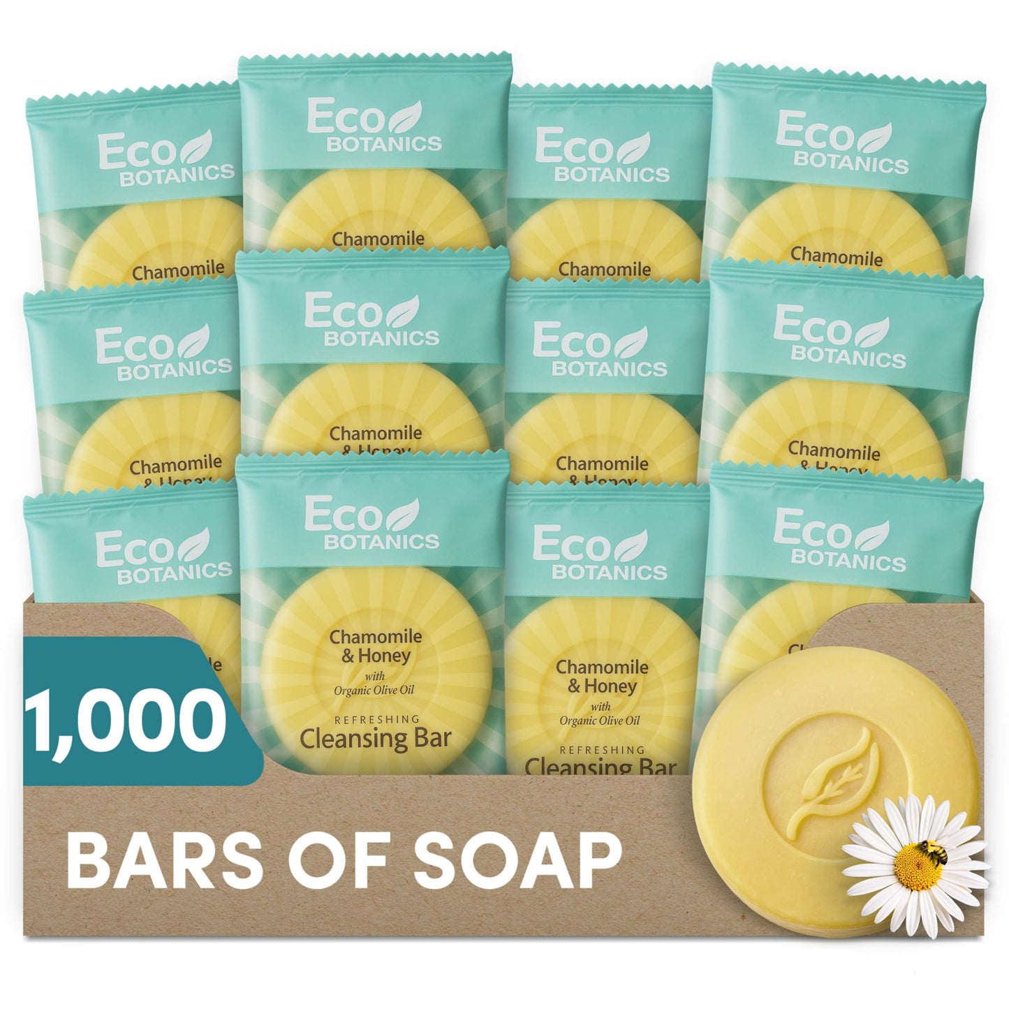 Eco Botanics Travel Size Hotel Body Bar 1000 Count 0.5 oz Bottles Guest Amenities for Hotels Vacation Rentals and Short Term Rentals Paraben Free Beauty & Personal Care Eco Botanics