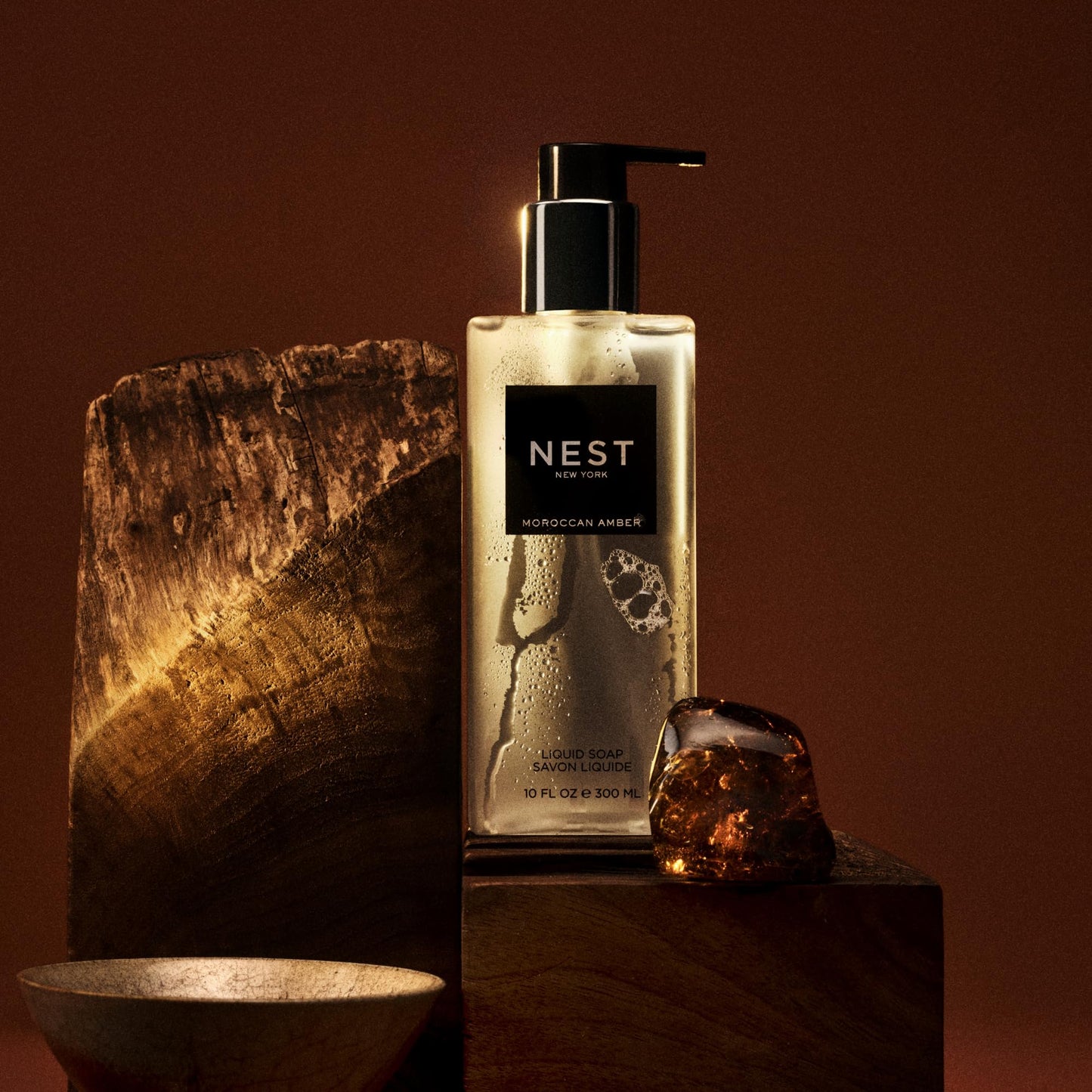 NEST New York Liquid Soap, Moroccan Amber - 10 fl oz - Cleanses & Nourishes Skin - Approx. 300 Pumps Per Bottle - Gluten Free & Cruelty Free Beauty & Personal Care NEST New York