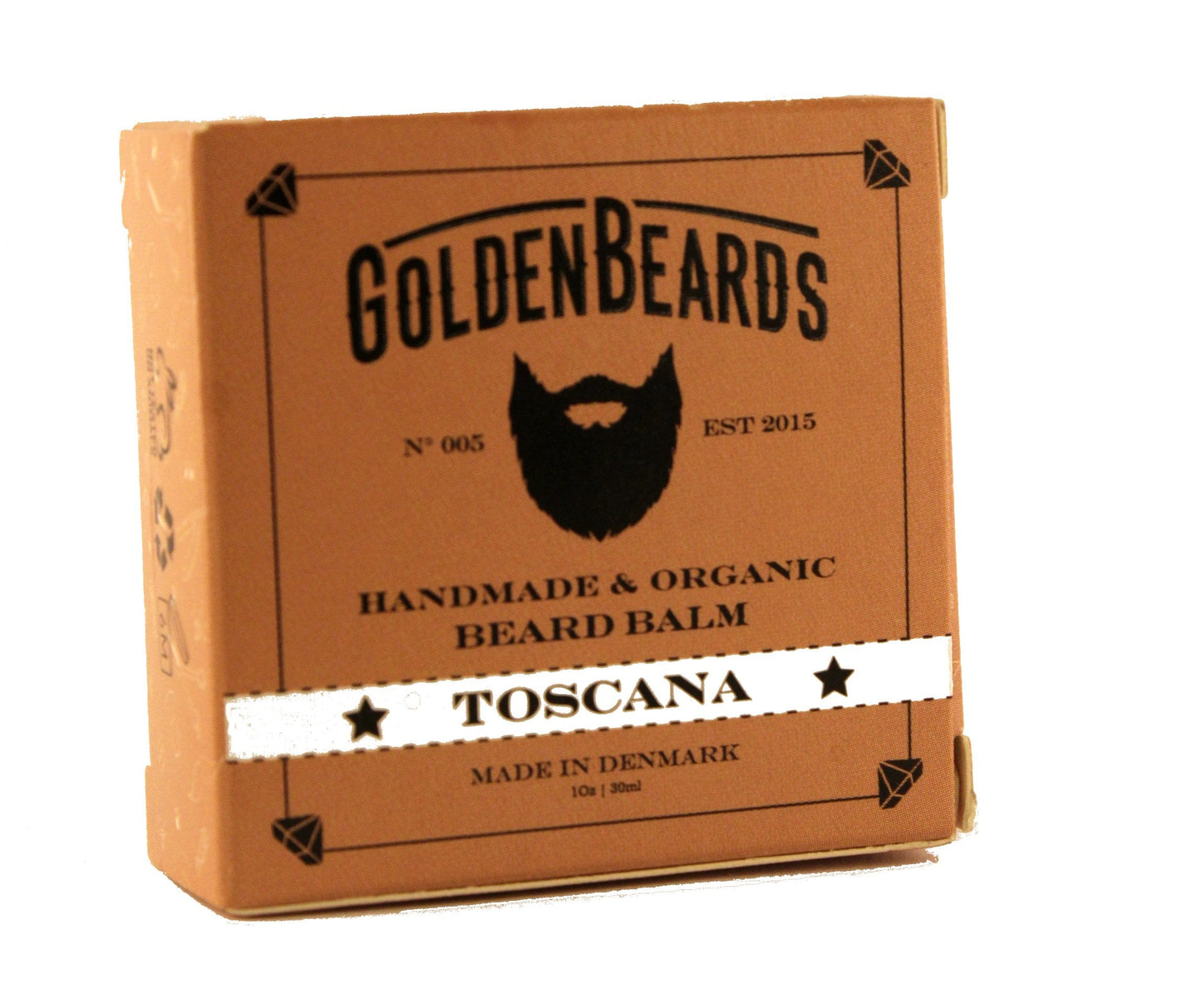 Golden Beards Beard Balm Toscana - Organic Shea, Cocoa & Beeswax Blend with Juniper & Ginger Scent - 30ml Vegan Styling Balm for Beard Softening Beauty and Personal Care Golden Beards Kobenhavn BALM GROOMING OIL