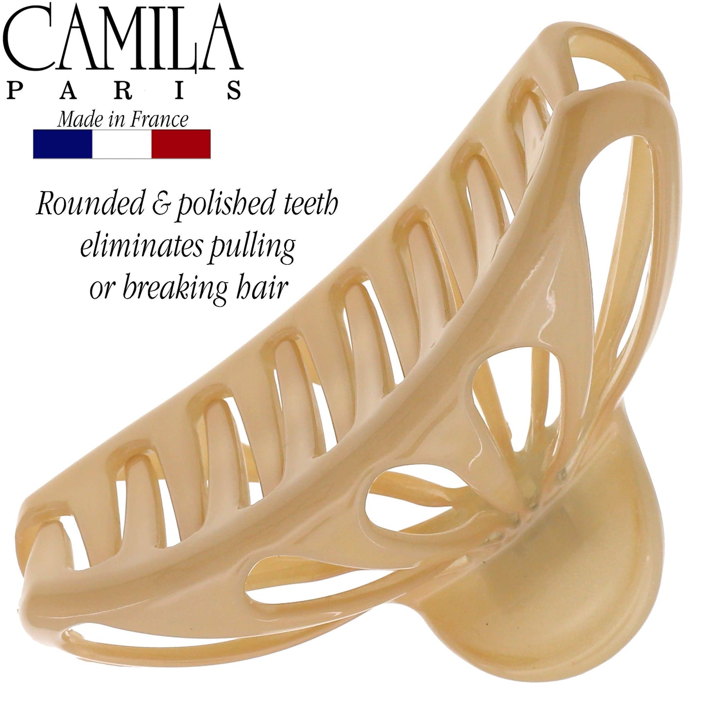 Camila Paris CP3054 French Hair Clip for Women with Thick, Long and Curly Wavy hair, Beige, No Slip Girls Fashion Styling Hair Accessory, Strong Hold Beauty & Personal Care Camila