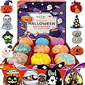 Bath Bombs for Kids with Surprise Toys Inside - Set of 9 Organic Halloween Bath Bombs, Gentle and Safe - Fizzy Balls with Rainbow Bubbles, Halloween… Beauty & Personal Care Mineral Me California