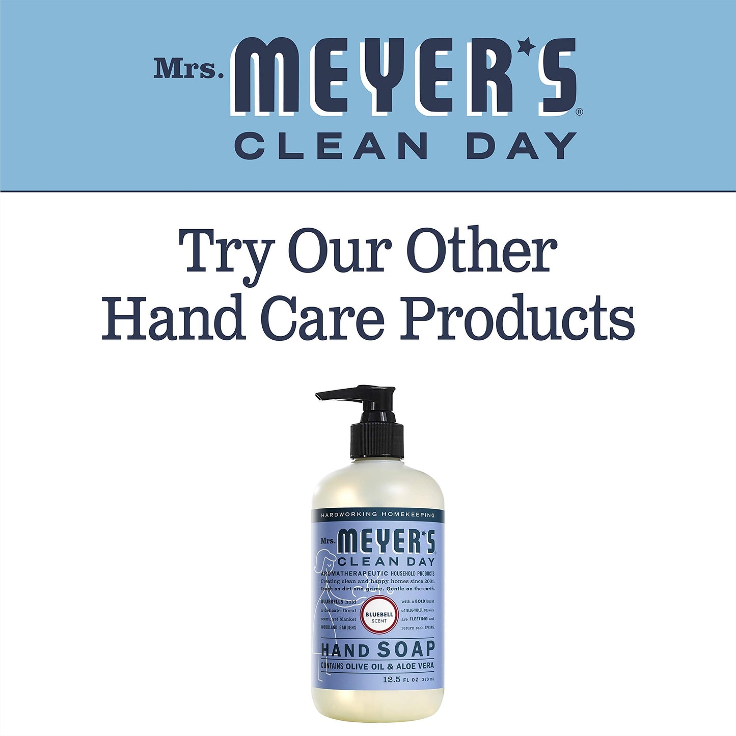 MRS. MEYER'S CLEAN DAY Bluebell Liquid Hand Soap 12.5 Fl Oz (Pack of 1) Beauty & Personal Care Mrs. MEYER'S