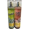 Bath & Body Works Fine Fragrance Mist Set of 2 - Pink Pineapple Sunrise & Waikiki Beach Coconut - Tropical Fruity Summer Body Spray Bundle Beauty & Personal Care Bath & Body Works