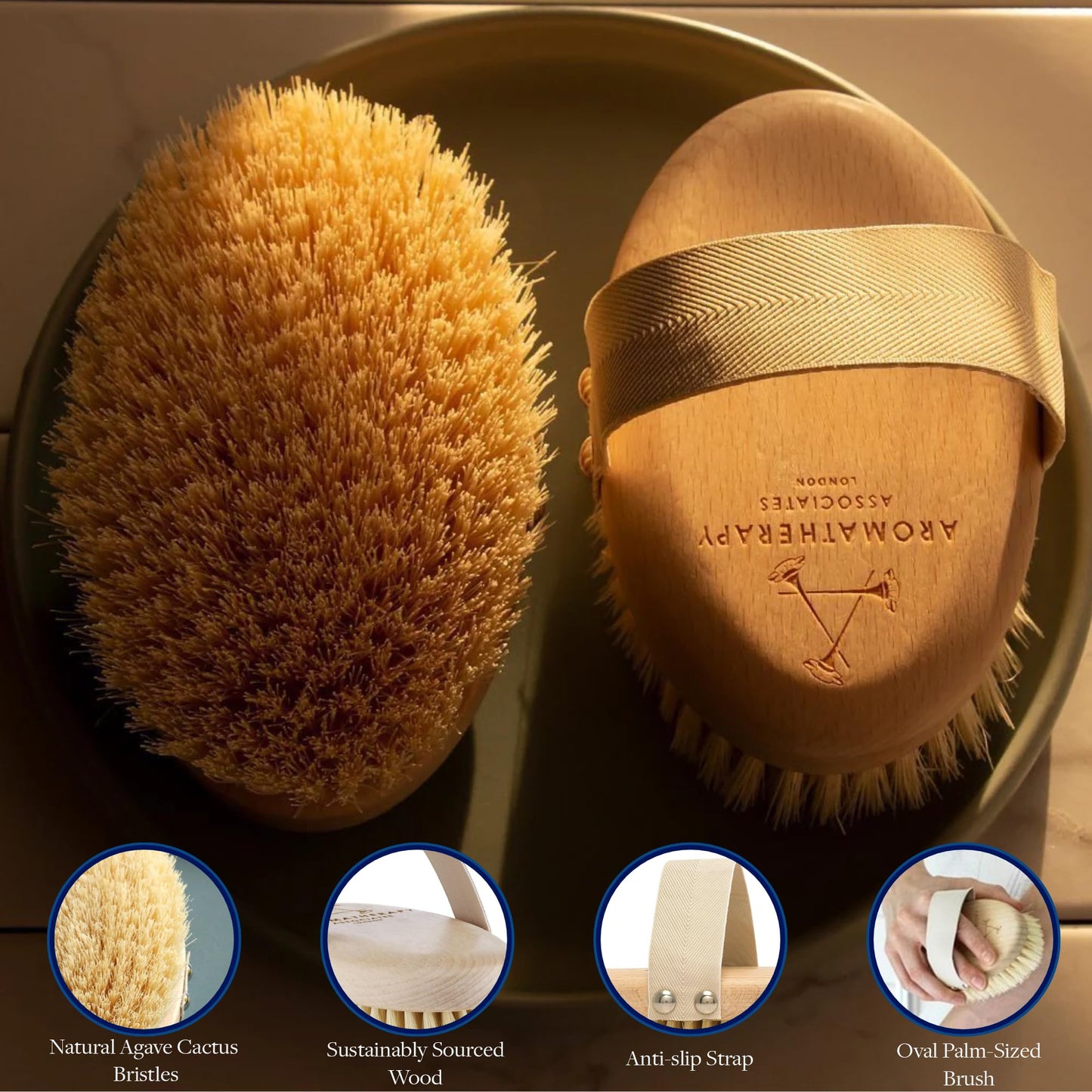 Aromatherapy Associates Revive Body Brush, Natural Dry Brush for Exfoliating Skin, Boost Circulation & Lymphatic Drainage, Anti-Cellulite Body Scrub Beauty and Personal Care Aromatherapy Associates