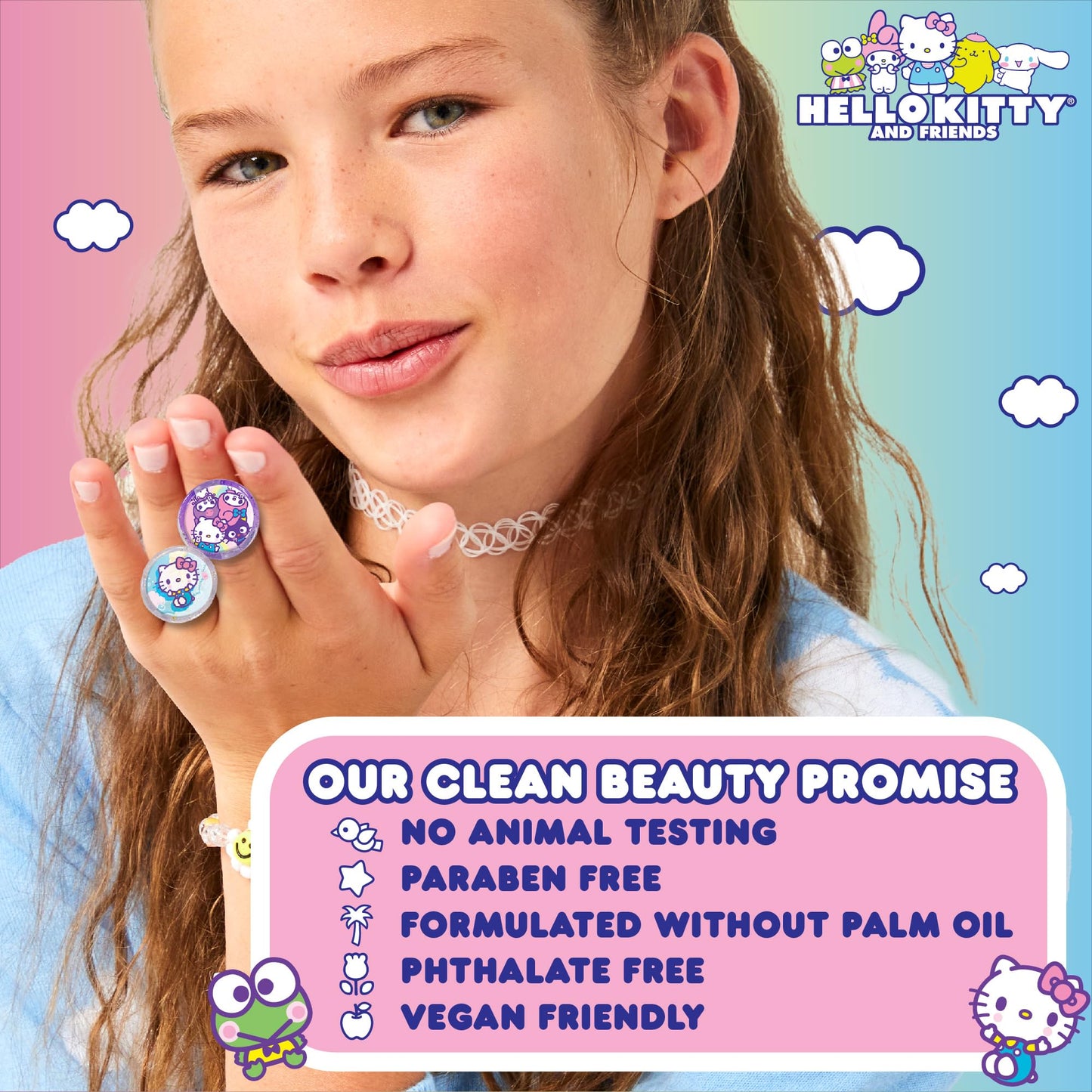 Horizon Group USA Sanrio Hello Kitty and Friends Shimmer Lip Gloss Making Kit, Makes 5 Hello Kitty Glitter Lip Gloss Rings, DIY Hello Kitty Lip Gloss Beauty & Personal Care Horizon Group USA