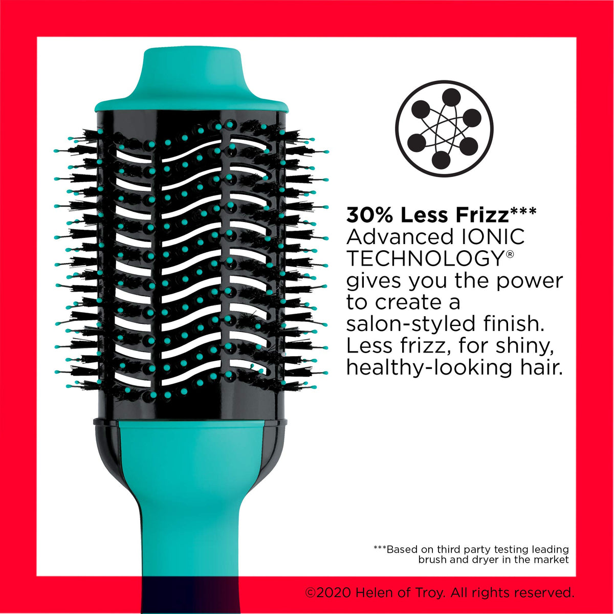 REVLON One Step Hair Dryer And Volumizer Hot Air Brush, Turquoise Volumizer, 1 Count