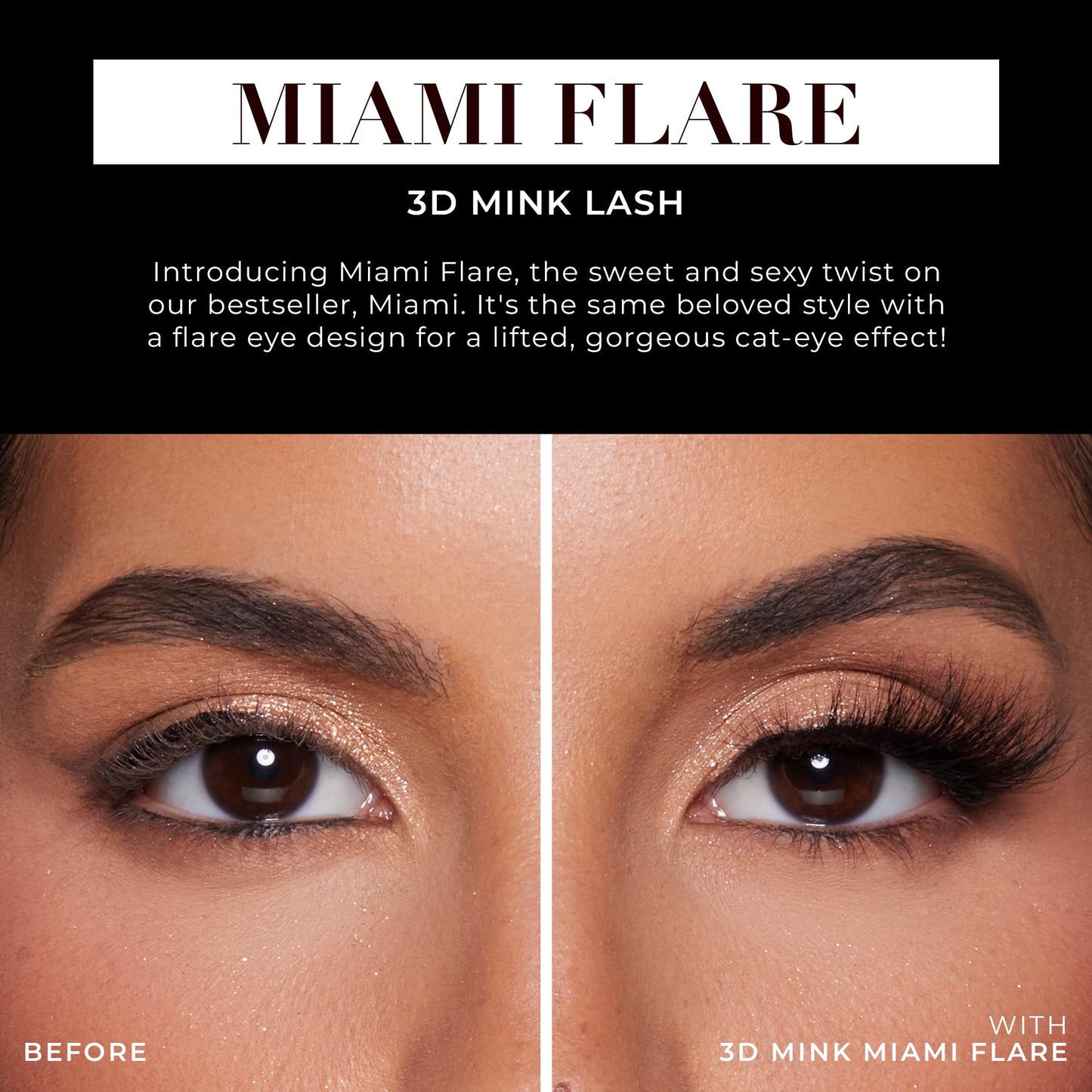 Lilly Lashes Miami Flare 3D Mink Lashes, Mink Eyelashes, The Original Lilly Lash For Wispy & Natural Look, Reusable Eyelashes up to 25x, Fluffy Beauty & Personal Care Lilly Lashes