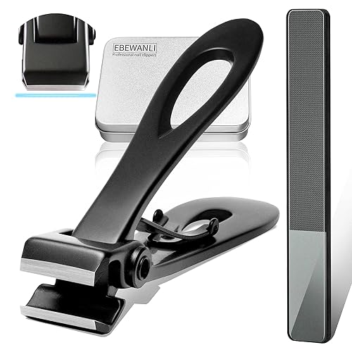 EBEWANLI Straight Nail Clipper, 17mm Wide Jaw Opening Extra Large Toenail Clippers for Thick Nails or Tough Fingernail & Ingrown Toenail, Heavy Duty Beauty & Personal Care EBEWANLI