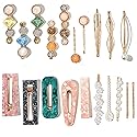 Mehayi 20 PCS Pearls and Acrylic Resin Hair Clips, Handmade Hair Barrettes, Marble Alligator bobby pins, Glitter Crystal Geometric Hairpin, Elegant Beauty & Personal Care Mehayi