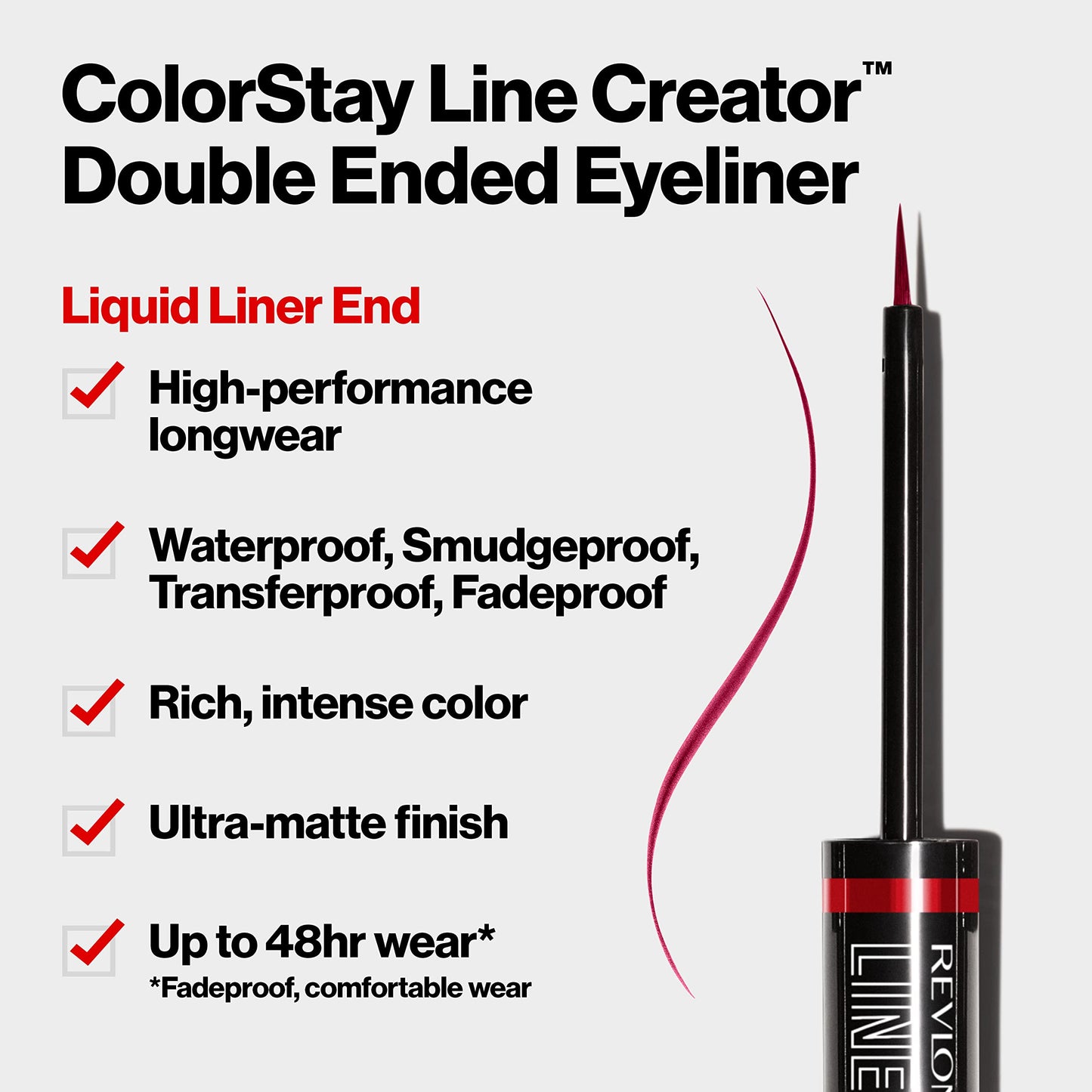 REVLON Liquid Eyeliner & Smoky Kohl Pencil, ColorStay Line Creator Eye Makeup, Waterproof & Transferproof, Blackout, 0.004 oz Beauty & Personal Care REVLON