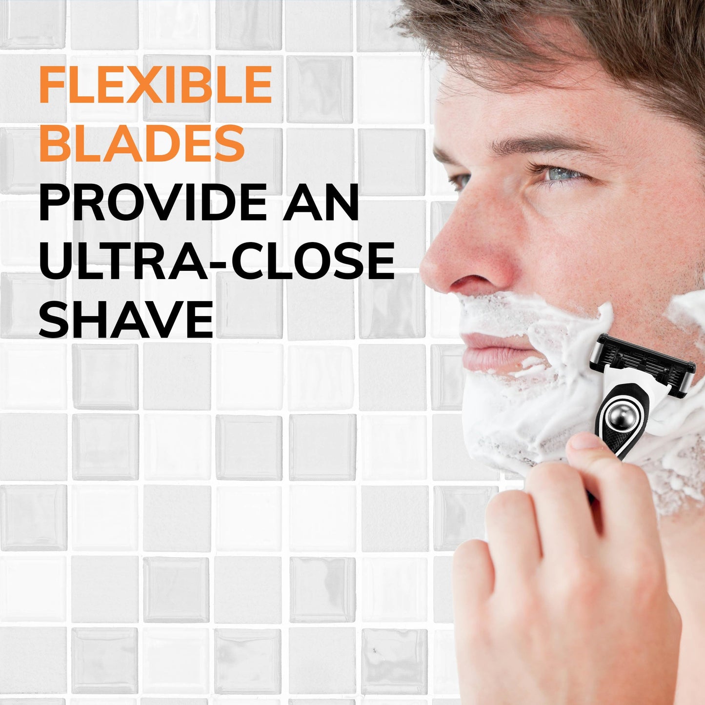 BIC Flex 5 Hybrid Disposable Razors for Men, 1 Handle and 6 Cartridges With 5 Blades, 7 Piece Razor Set for Men Beauty and Personal Care BIC