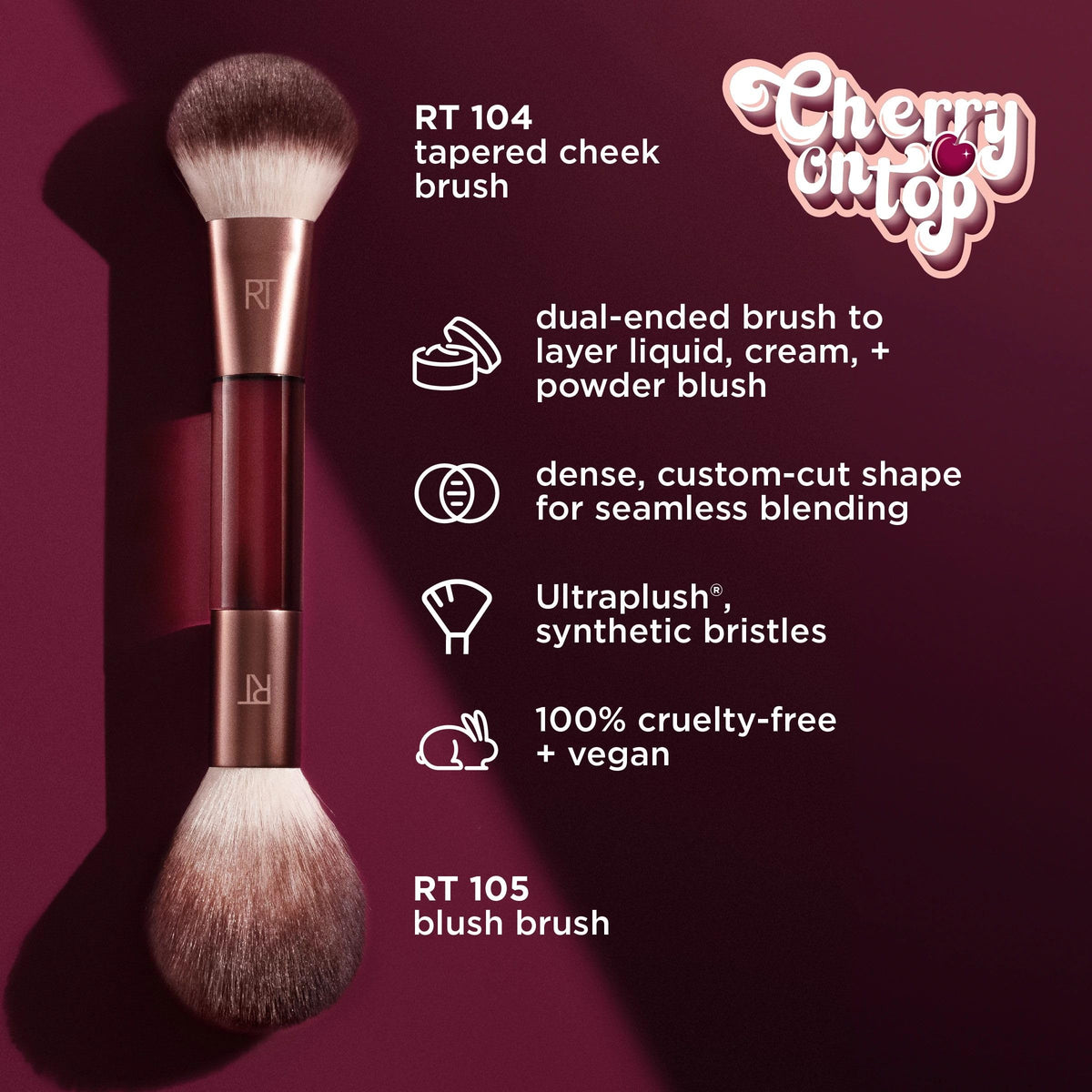 Real Techniques Cherry On Top It’s All Blush Brush, Makeup Brush
