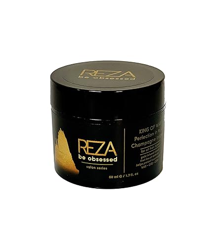 Reza King of Wax: Luxury Styling Hair Cream, Long Lasting Hold, Shiny Finish, Sulfate Free, Paraben Free for Men, 1.7 Fl. Oz. Beauty & Personal Care Reza