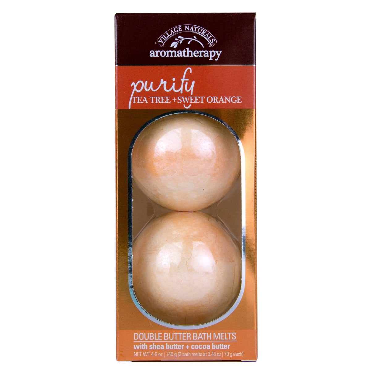 Village Naturals Bath Bombs Tea Tree Ea, sweet orange, 2 Count Beauty & Personal Care Village Naturals Therapy