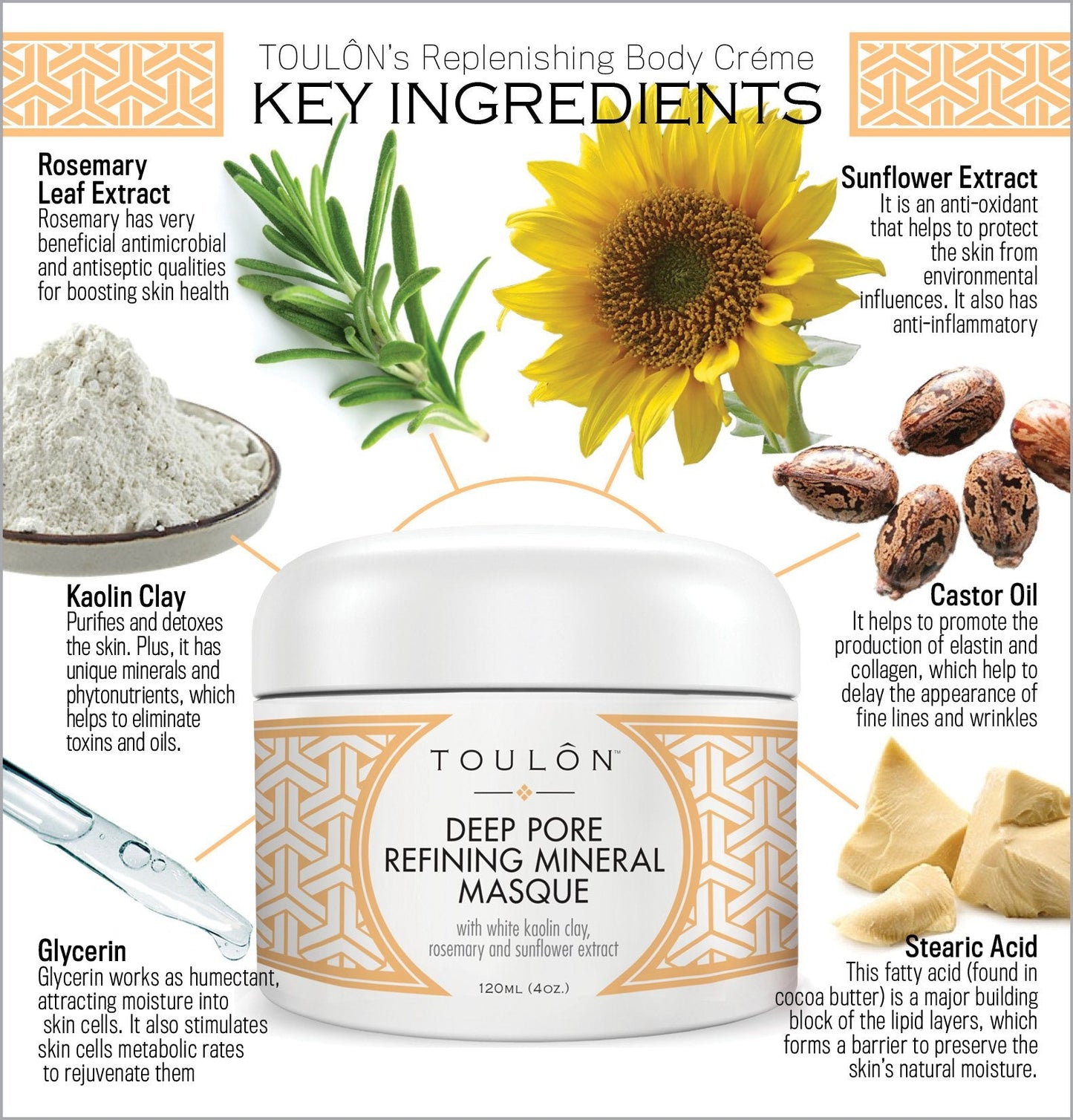 TOULON Kaolin Clay Mask for Face with White Kaolin Mineral Clay. Soft Pure Healing Mask with Minerals to Reduce Wrinkles and Blackheads & Detox Skin Beauty & Personal Care TOULON