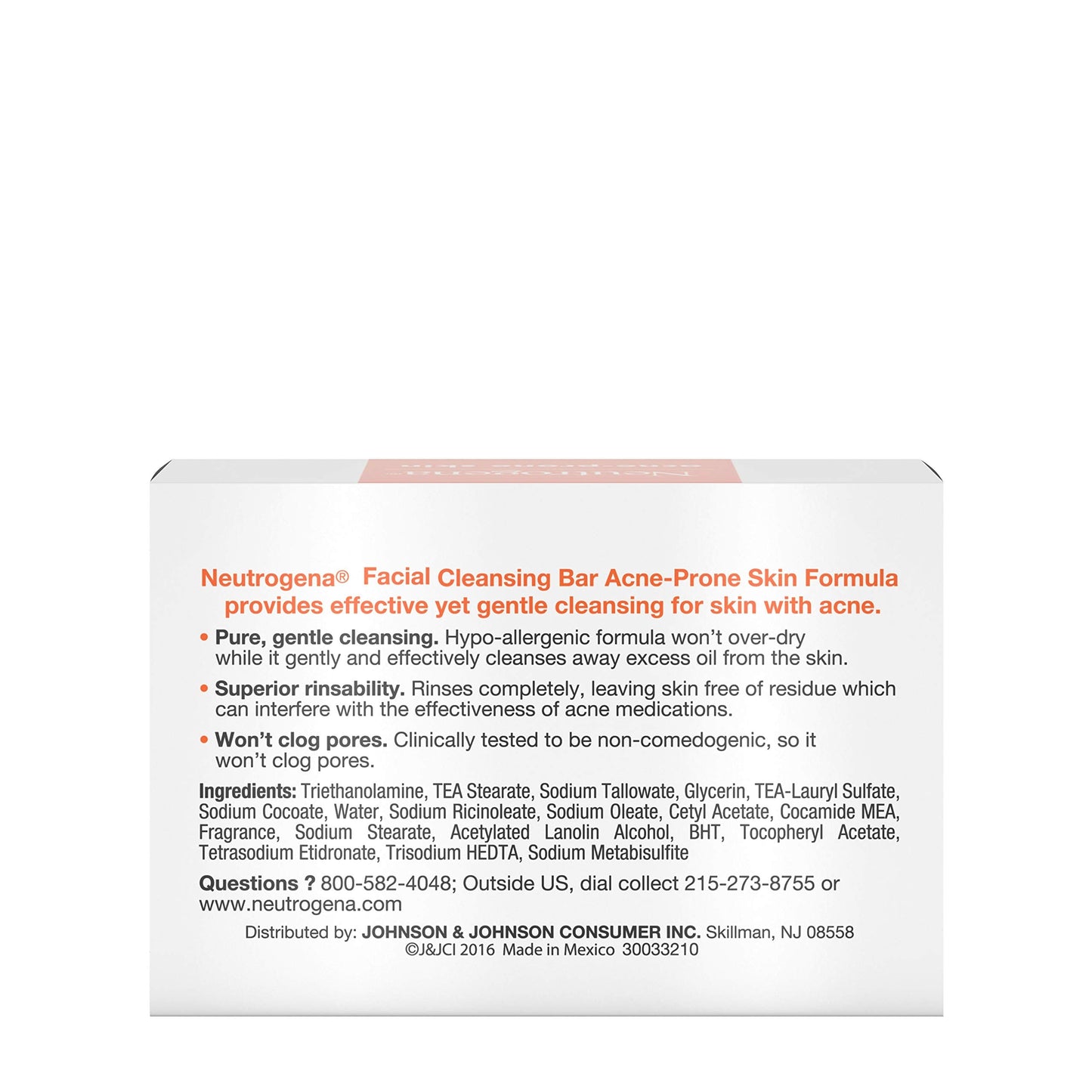 Neutrogena Facial Cleansing Bar Treatment for Acne-Prone Skin, Non-Medicated & Glycerin-Rich Hypoallergenic Formula with No Detergents or Dyes, 3.5 oz Beauty & Personal Care Neutrogena