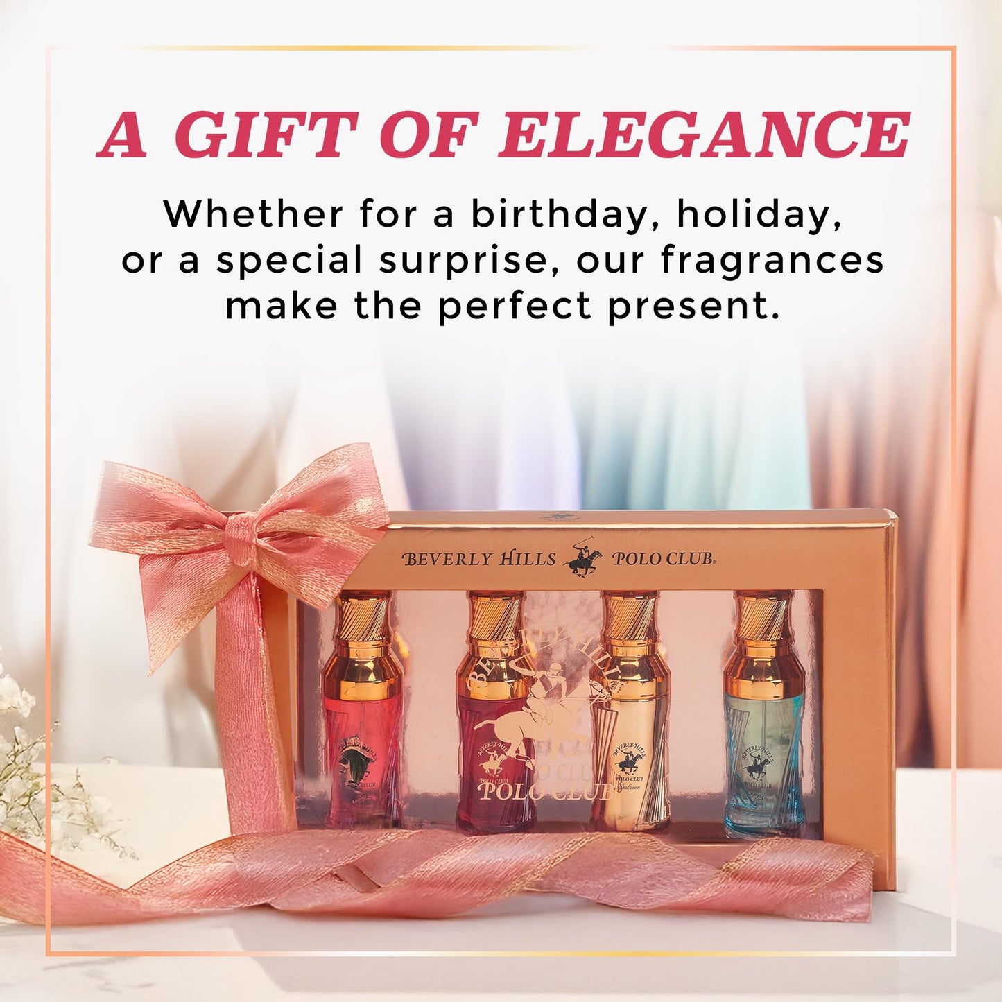 Beverly Hills Polo Club BHPC Perfume Gift Set for Women | 4 Piece Eau de Parfum Sexy, Sexy Blue, Hot, Embrace Fragrances Beauty & Personal Care Beverly Hills Polo Club
