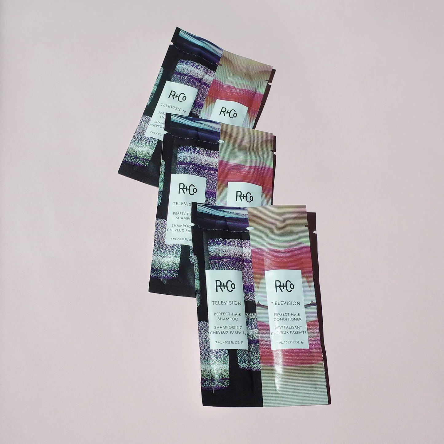 R+Co Television Perfect Shampoo/Conditioner Tandem Packette | Body + Shine + Smoothing for All Hair Types | Vegan + Cruelty-Free | .46 ml Beauty & Personal Care R+Co
