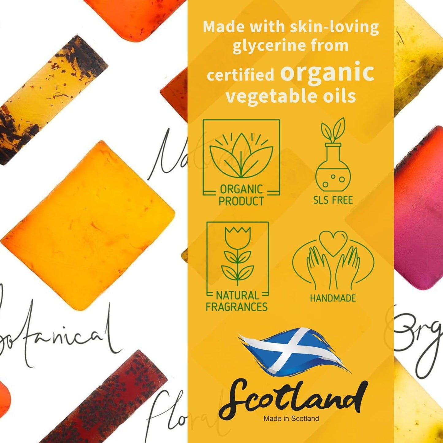 The Highland Soap Company, Handmade Scottish Organic Vegetable Oil Glycerin Soap Bar, Scottish Heather, 5.3oz (Pack of 1) Beauty & Personal Care HIGHLAND SOAP CO