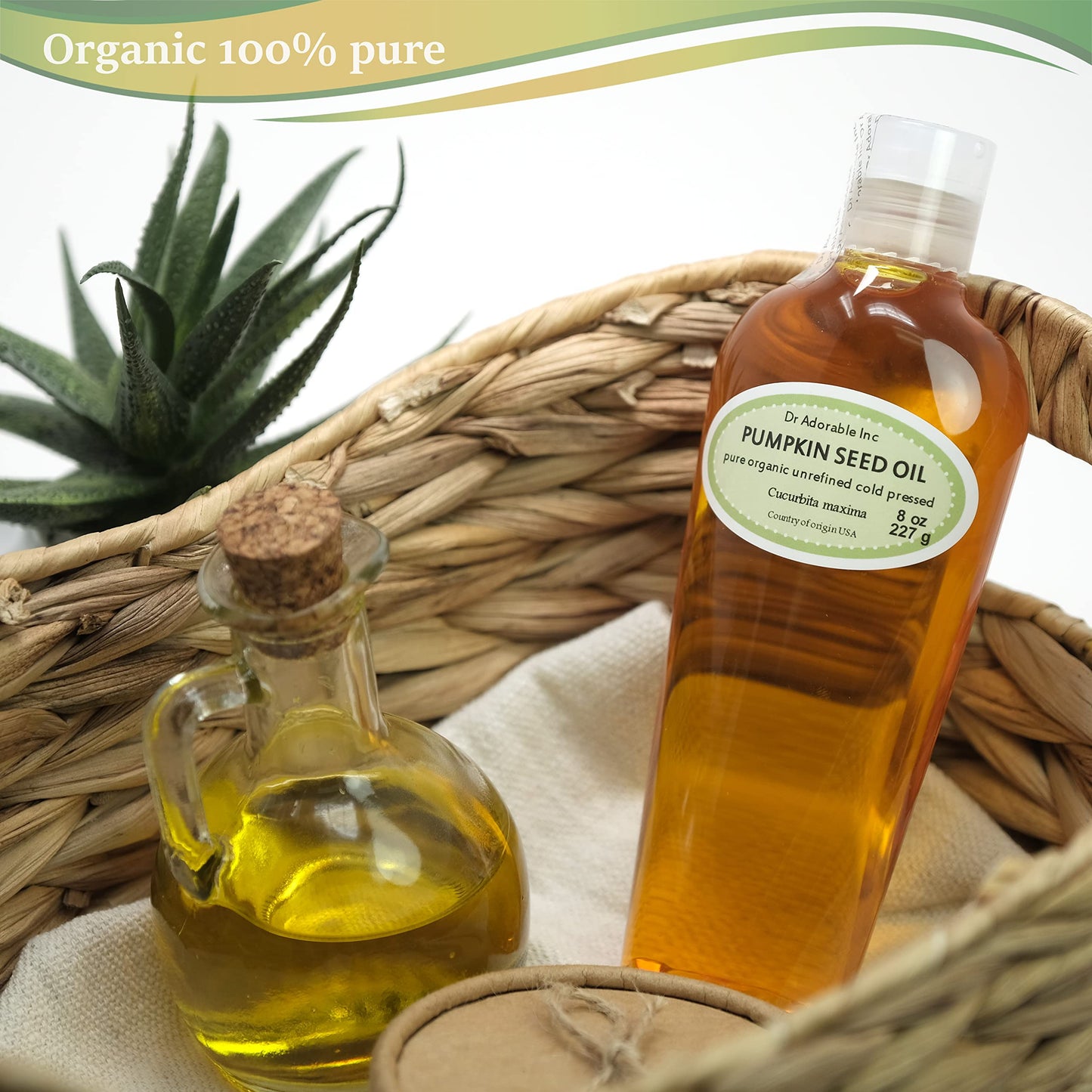 Dr Adorable - 8 oz - Pumpkin Seed Oil Unrefined - Virgin 100% Pure Natural Premium Organic Cold Pressed Beauty & Personal Care pumpkin
