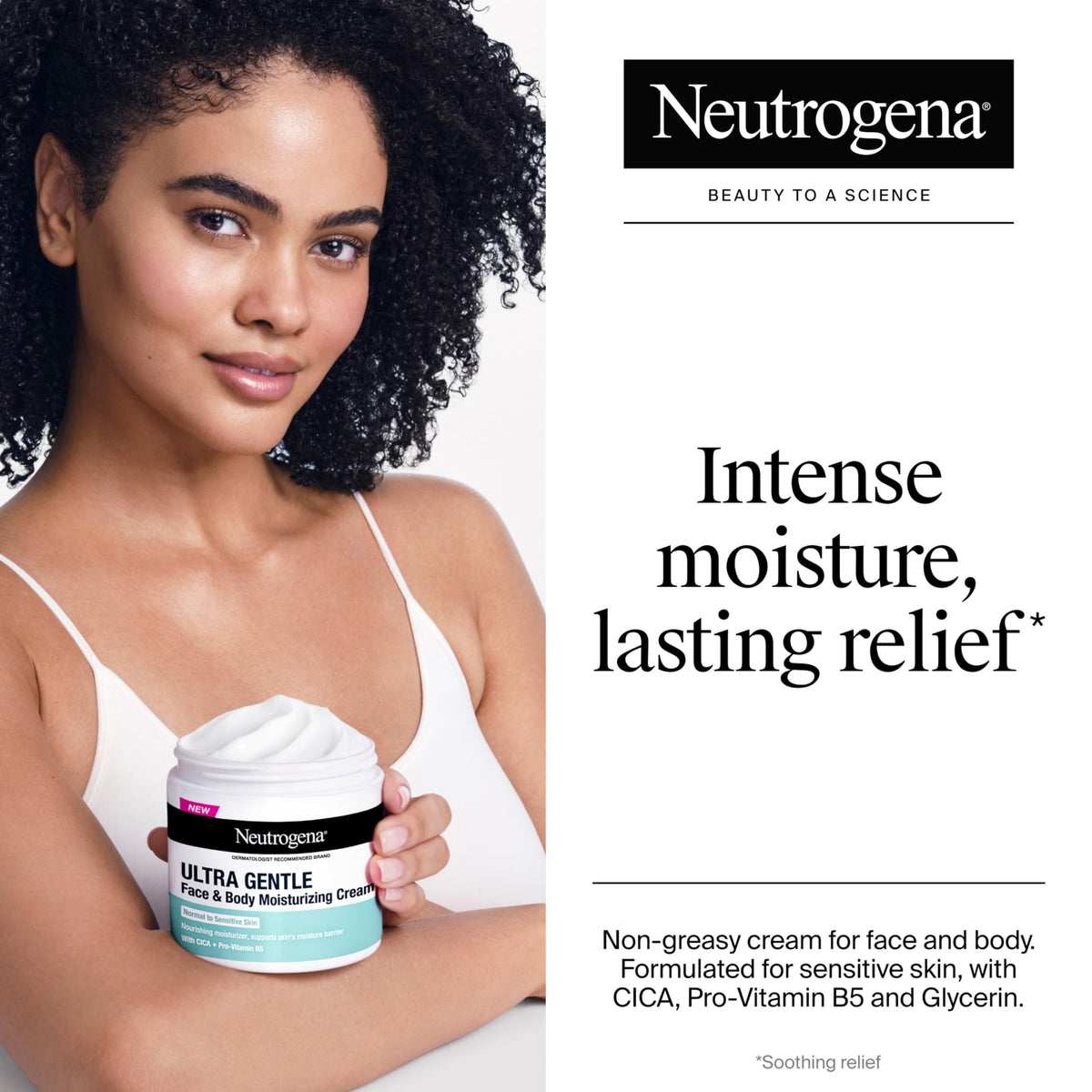 Neutrogena Ultra Gentle Face & Body Moisturizing Cream, Nourishing Face & Body Lotion Moisturizer for Normal to Sensitive Skin Leaves Skin Feeling Beauty & Personal Care Neutrogena