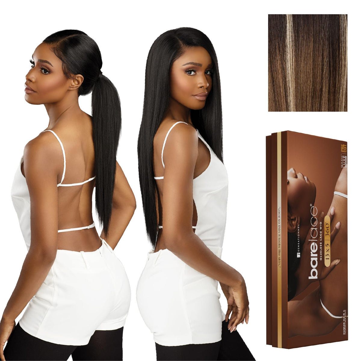 Sensationnel Barelace 13x5 360 LaceWig-Unit 1, BALAYAGEMOCHA