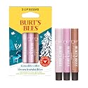 Burt's Bees Kissable Color Frosty Collection Lip Shimmer Gift Set, Champagne, Guava and Caramel Tinted Lip Shimmer, Natural Origin Lip Care, 3 Tubes Beauty & Personal Care Burt's Bees