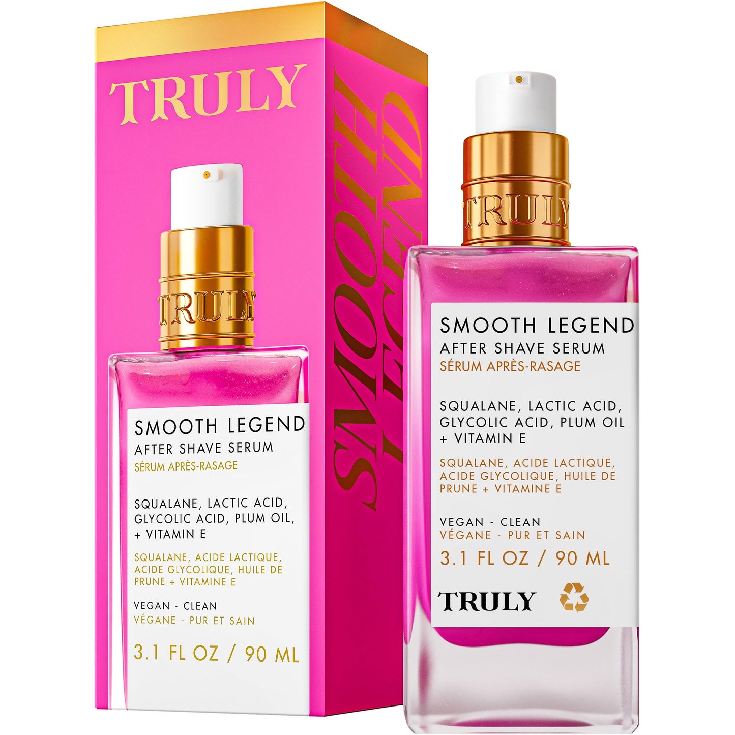 Truly Beauty Smooth Legend After Shave Serum - Reduces Bumps, KP & Strawberry Skin - Hydrating Treatment with Peptides, Hyaluronic Acid & Aloe Extract Beauty and Personal Care Truly