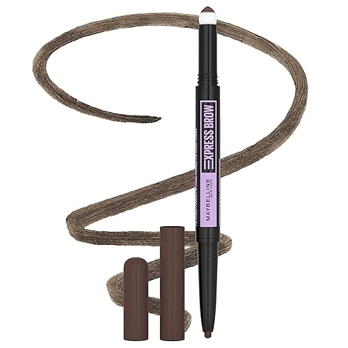Maybelline Express Brow 2-In-1 Pencil and Powder Eyebrow Makeup, Deep Brown, 1 Count Beauty & Personal Care MAYBELLINE