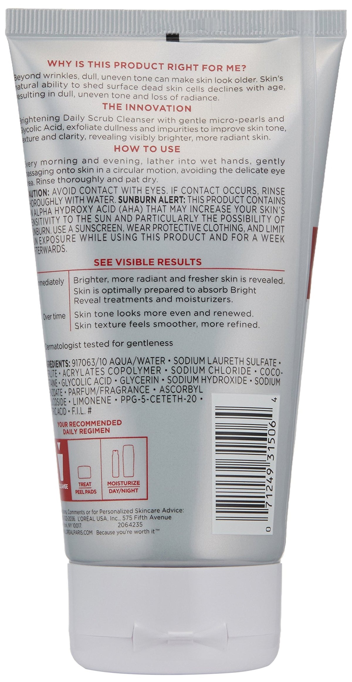 L'Oréal Paris Revitalift Bright Reveal Cleanser, 5 fl. oz.