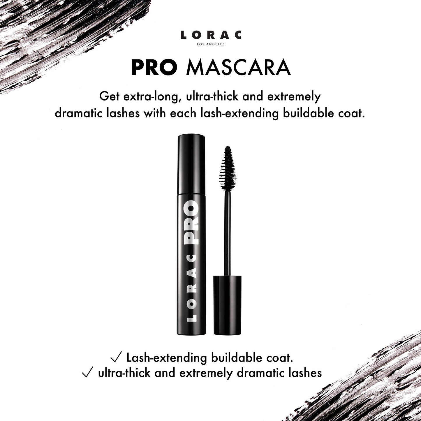 LORAC PRO Mascara Thickening & Lengthening Black Beauty & Personal Care LORAC