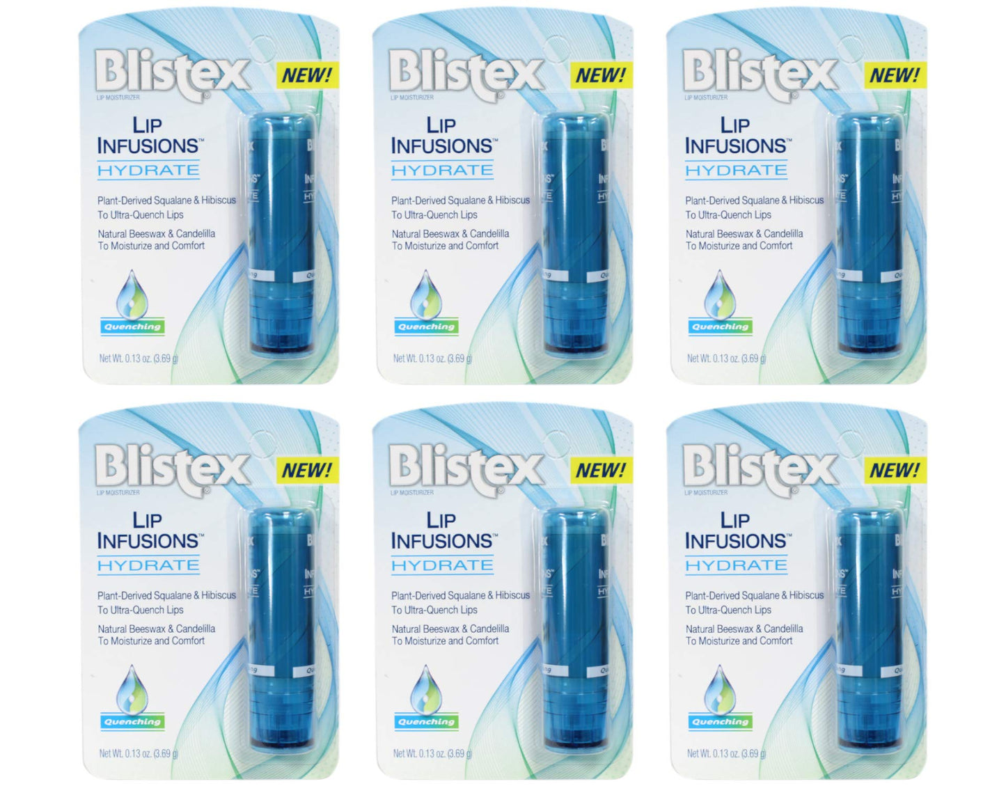 Blistex Lip Infusions Hydrate Lip Moisturizer 0.13 Ounce (6 Pack) Beauty & Personal Care Blistex