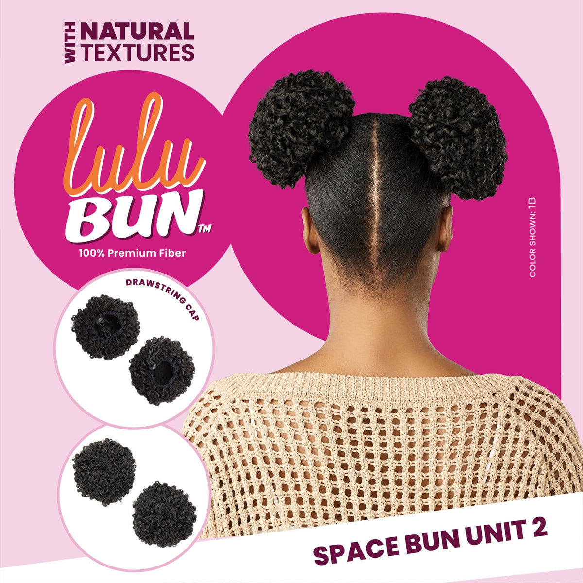 Sensationnel Lulu Bun Hairextensions-Space Buns Unit 2,1B OFFBLACK