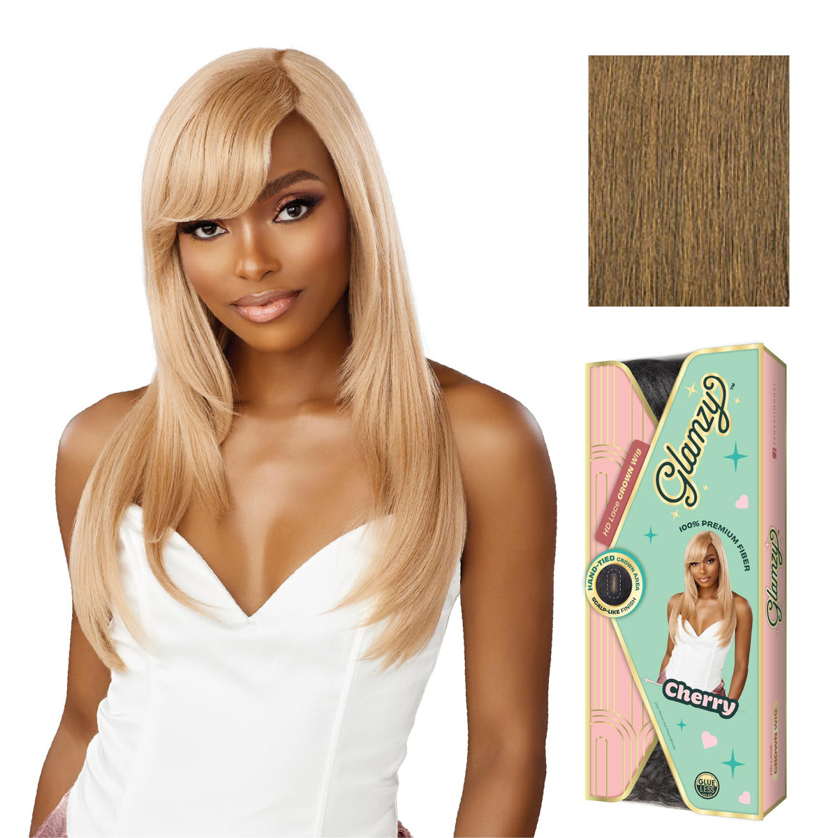 Sensationnel Glamzy Lace Crown Wig-Cherry, MOCHABROWN