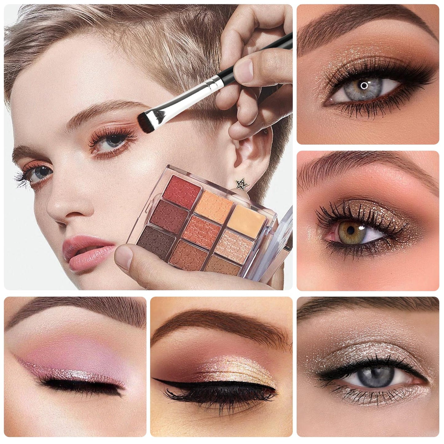 UltraShort Eyeshadow Smudge Brush, Makeup Brush High-End for Creasing & Cat Eye Makeup (E303) Beauty & Personal Care JEZTDKLE