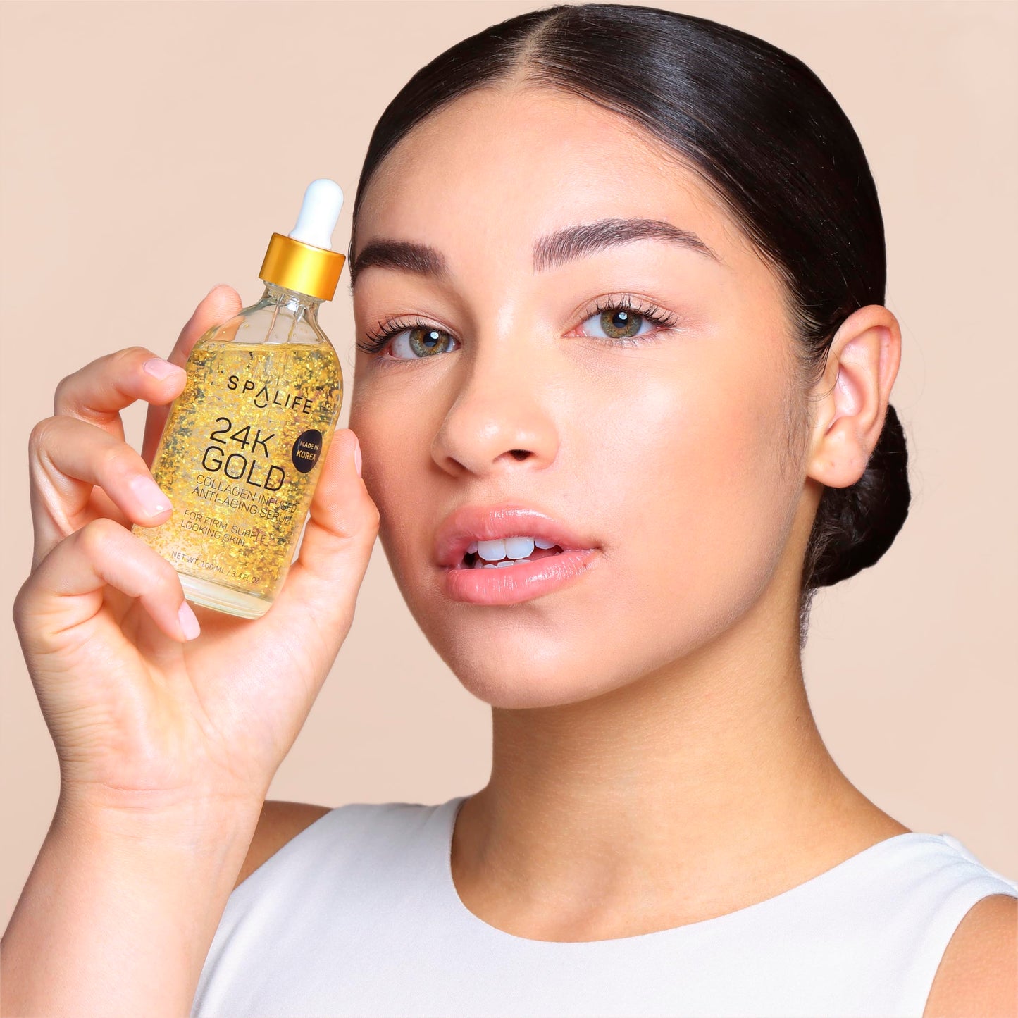 SpaLife Beauty Pearl Hyaluronic Acid Serum & 24k Gold Anti Aging Serum | AM/PM Facial Routine Duo | Deep Collagen Hydrating Treatment | Firming Beauty & Personal Care SpaLife