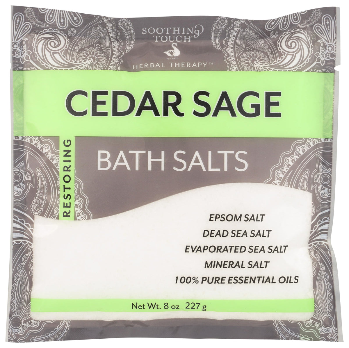 Soothing Touch Bath Salts Pouch, Cedar Sage, 8 Ounce Beauty and Personal Care Soothing Touch