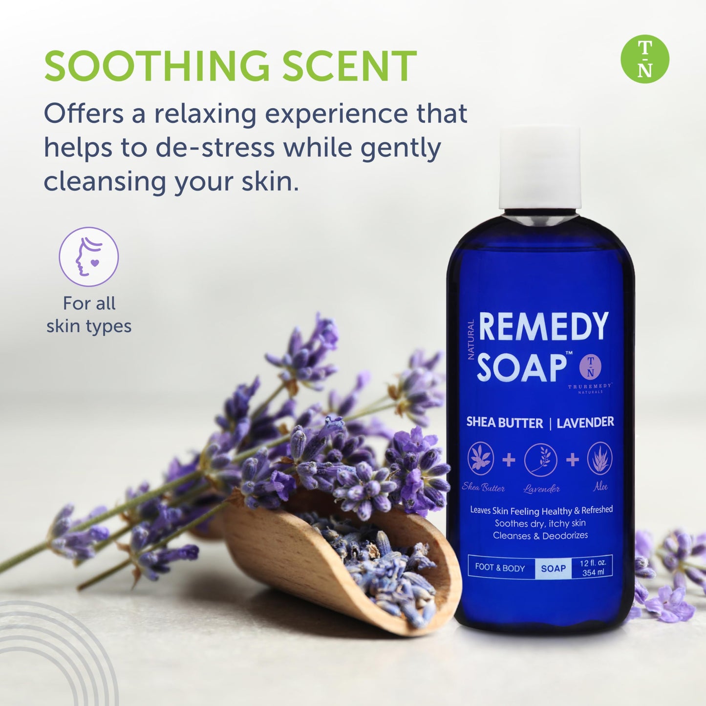 Truremedy Naturals Lavender Shea Butter Body Wash for Women - Aloe Lavender Body Wash with Shea Butter - Soothing Soap for Dry Skin - Hydrating Beauty & Personal Care Truremedy Naturals