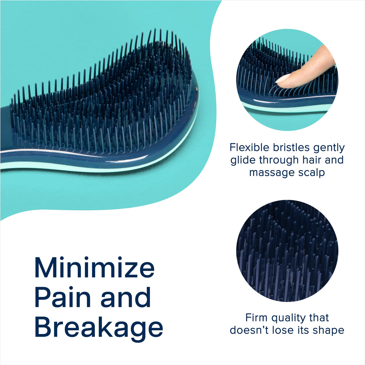 Crave Naturals Glide Thru Detangling Hairbrush That Glides Through Tangles for Wet, Dry and Damaged Hair - Gentle Detangler Styling Tool for Adults Beauty & Personal Care Crave Naturals