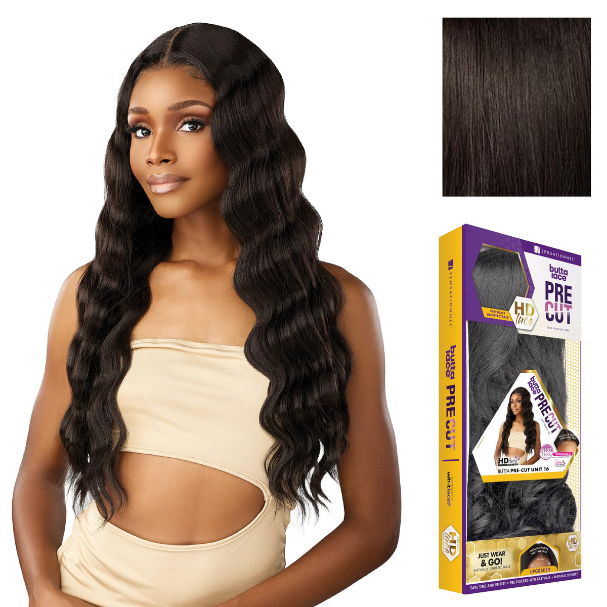 Sensationnel Butta Lace Precut Wig-Unit 16, 2 DARKBROWN
