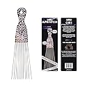 Afropick Metal Black Hair Pick for Natural Curly Long Thick Hair- Afro Pick Comb for Men, Women- African Artist Designs IMPROVED 2.0 (Ori) Beauty & Personal Care Afropick